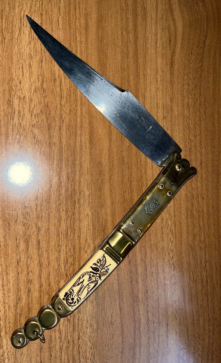 Navaja Knife Signed Beauvoir Cutler In Thiers-photo-2