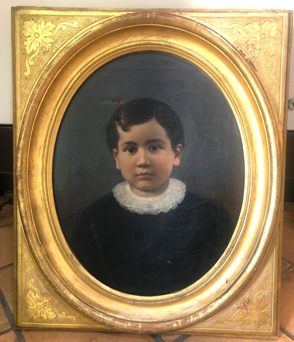 Child's Portrait From XIX Sec Italy