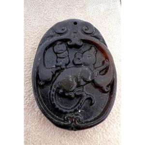 Amulet In Jadeite China Republican Period XX Sec.