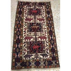 Kilim Soumak, Iranian Azerbaijan, 213 Cm X 118 Cm, Hand Knotted Around 1970, Very Good Condition