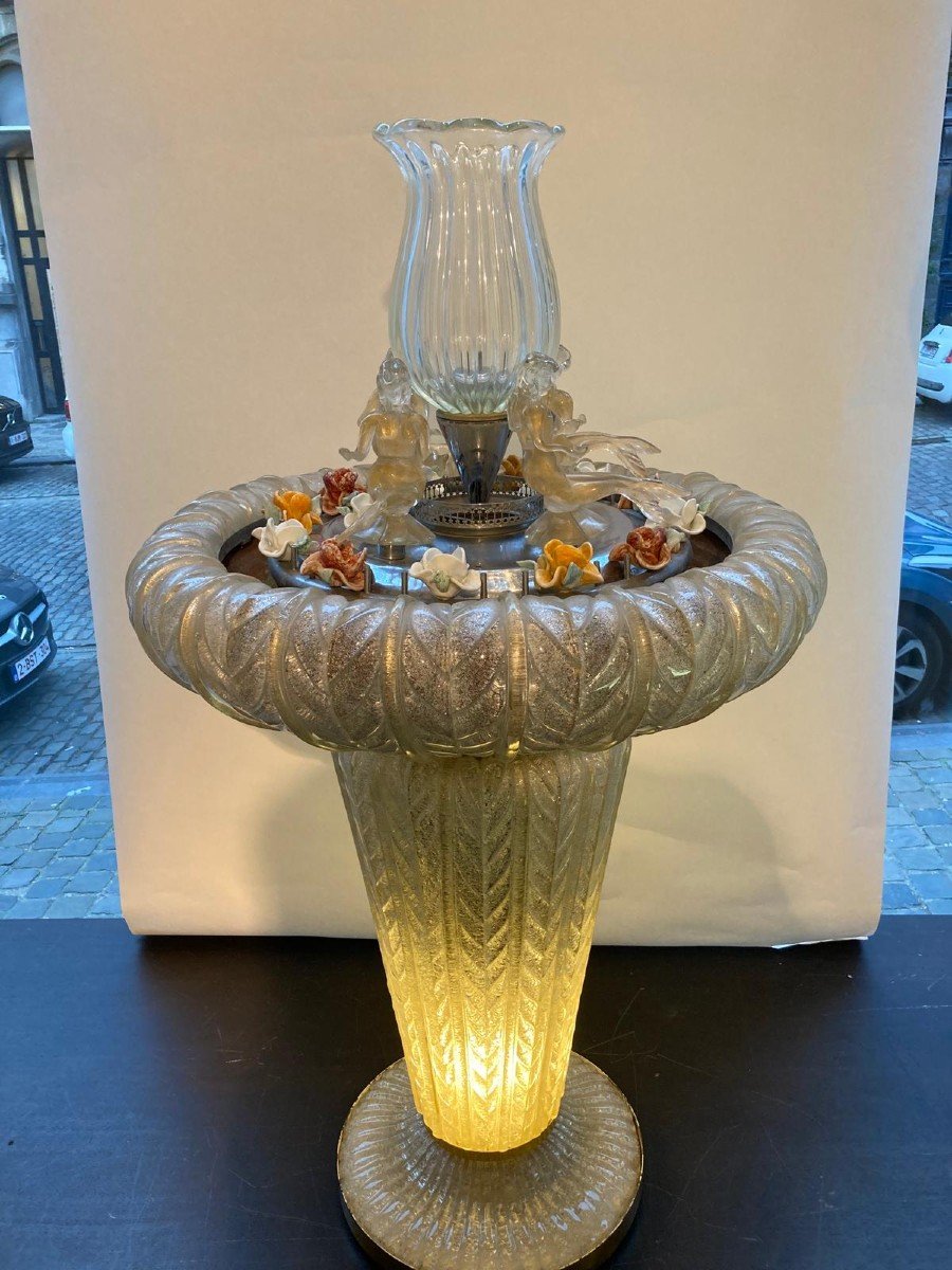 Une Fontaine De Murano Du Début Des Années 1950 En Poudre D’or.-photo-2