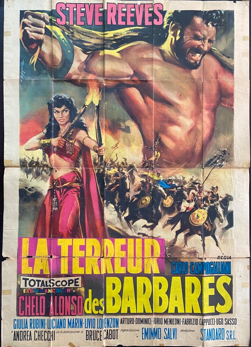 Poster Du Film Italien Aventure “il Terrore Dei Barbari” 