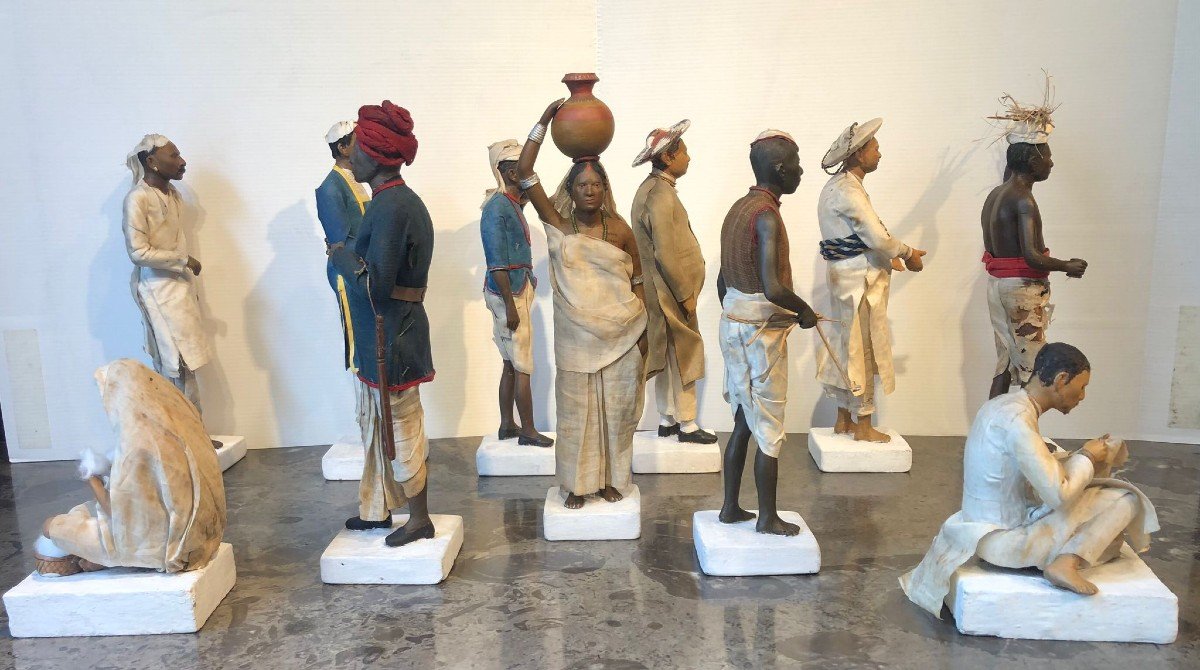 11 Terracotta Figures From Poona In India.-photo-3