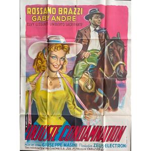 Poster Du Film Italien Dramatique De 1952 “l’ingiusta Condanna”