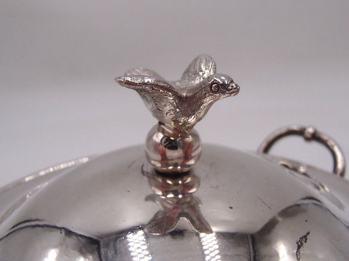 Broth In Sterling Silver 19th Century Origin Europe-photo-4