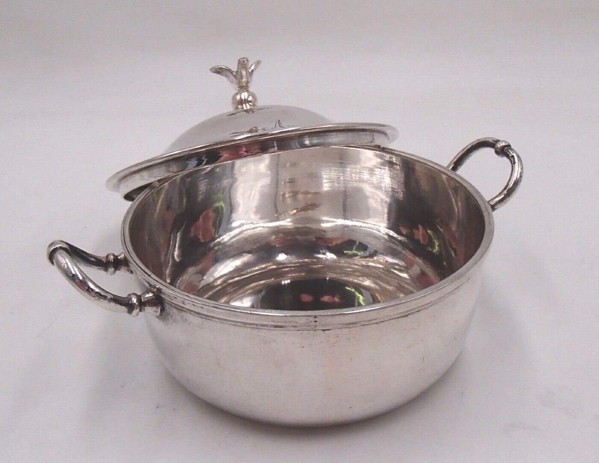 Broth In Sterling Silver 19th Century Origin Europe-photo-2