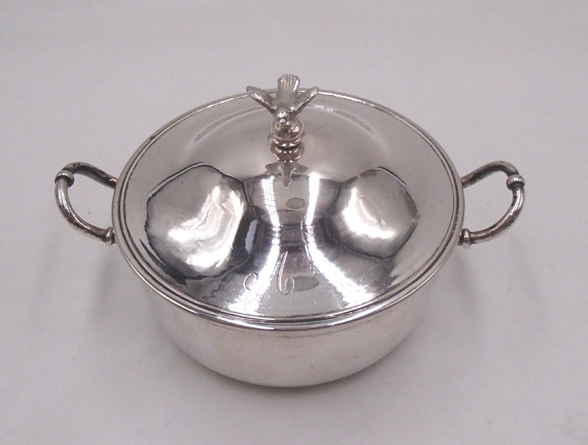 Broth In Sterling Silver 19th Century Origin Europe-photo-4