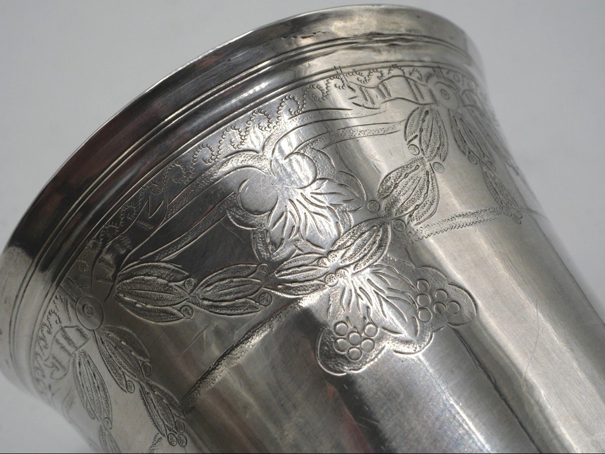 Tulip Timpani In Sterling Silver 18th Century, Paris 1788-photo-4