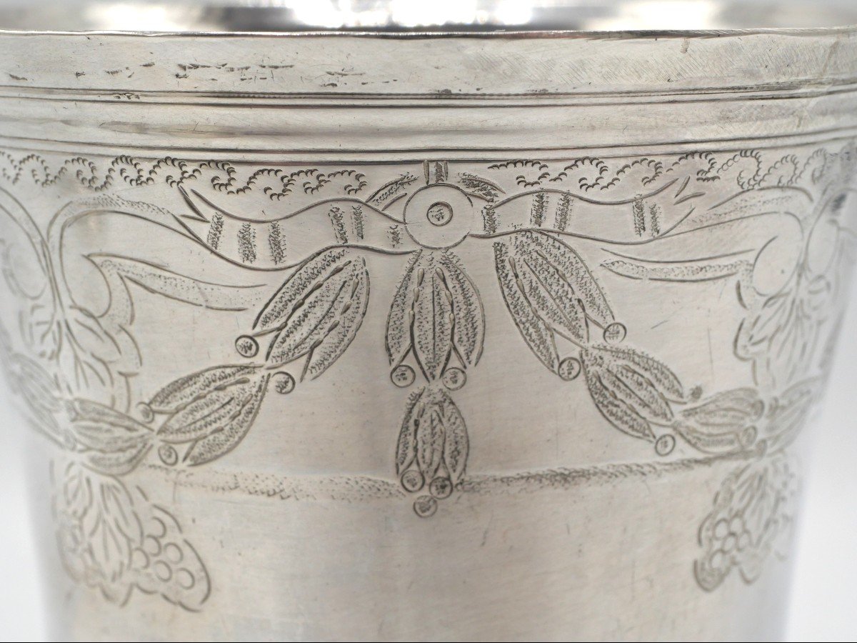 Tulip Timpani In Sterling Silver 18th Century, Paris 1788-photo-1