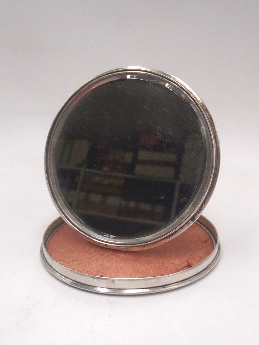 Pocket Mirror In Sterling Silver Rooster Hallmark-photo-1