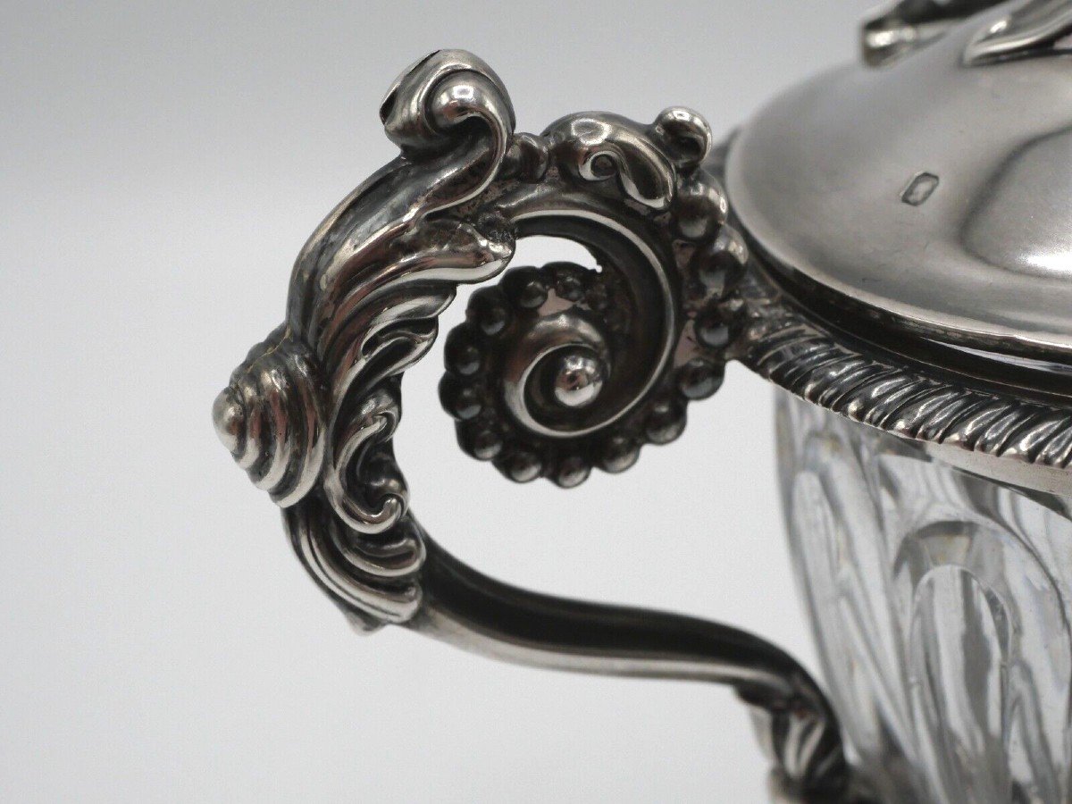 Mustard Pot In Sterling Silver 19th Century-photo-2