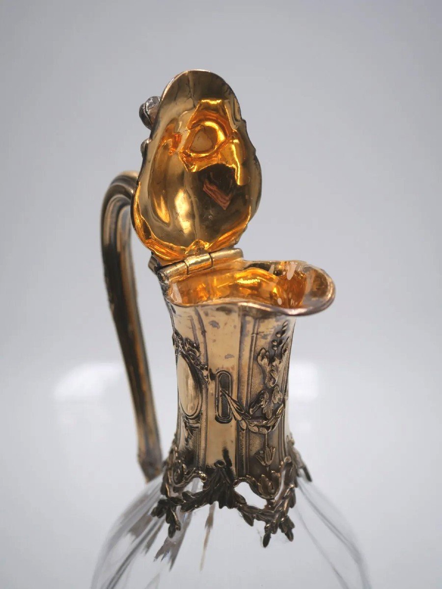 Glass And Silver-gilt Ewer By Tétard-photo-4