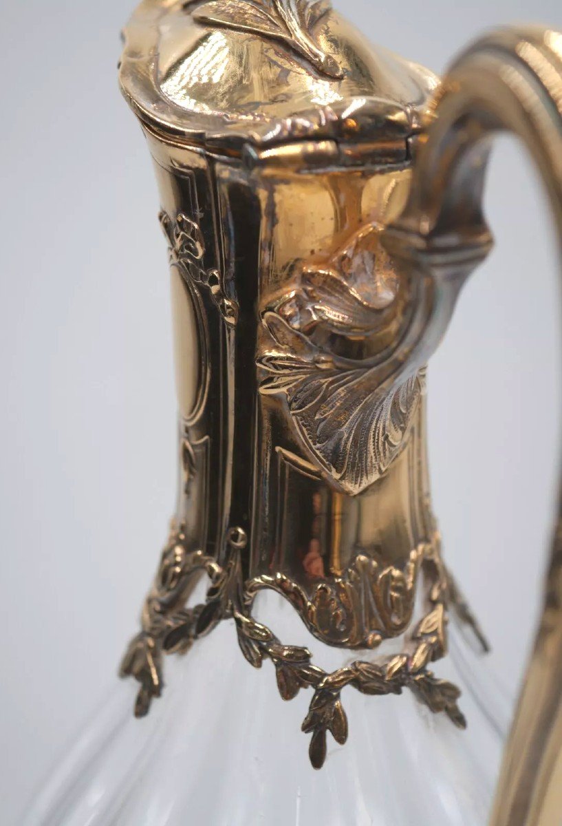 Glass And Silver-gilt Ewer By Tétard-photo-3