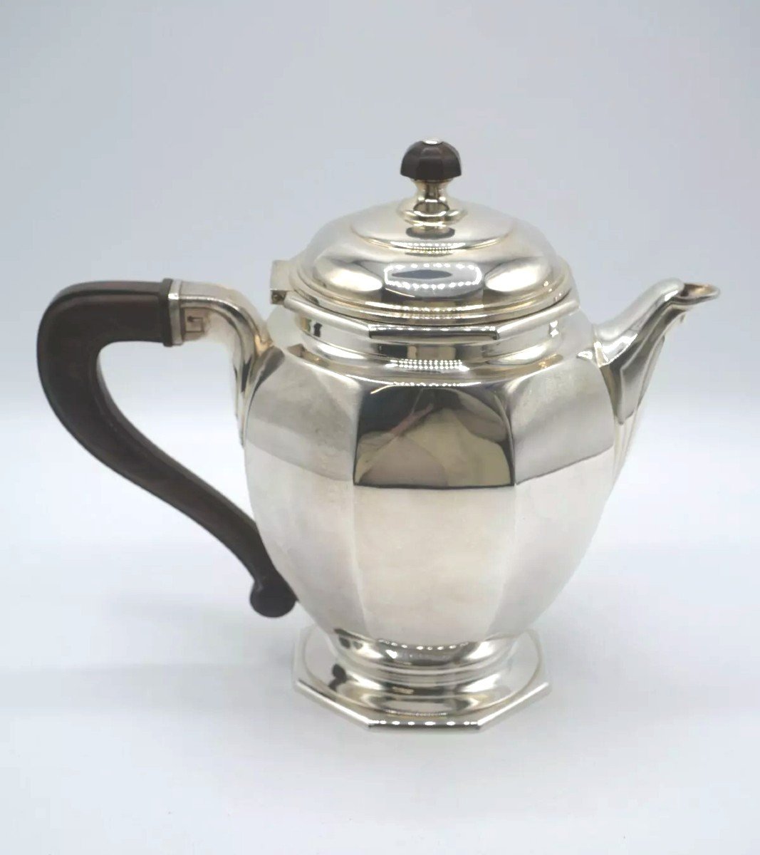 Art Deco Teapot In Solid Silver By Saglier