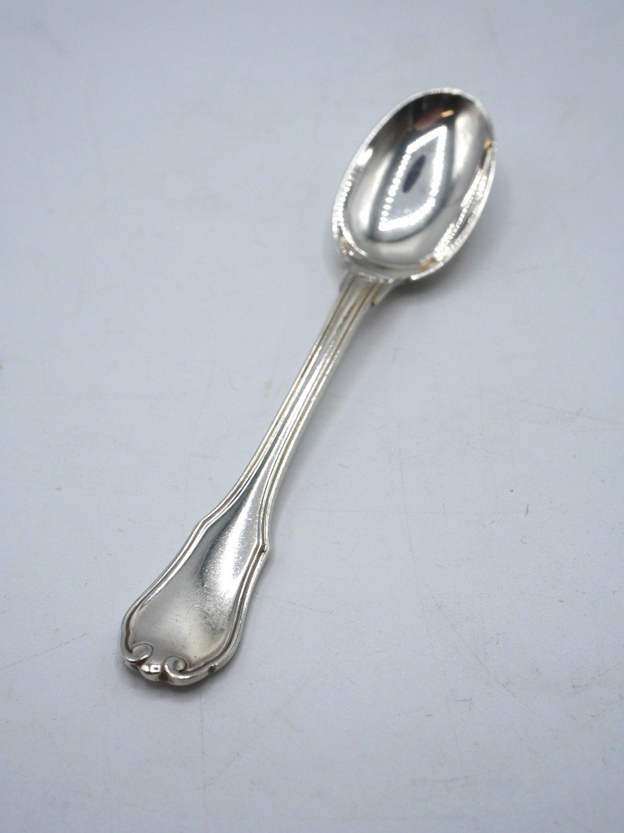 Set Of 12 Solid Silver Moccha Spoons-photo-1