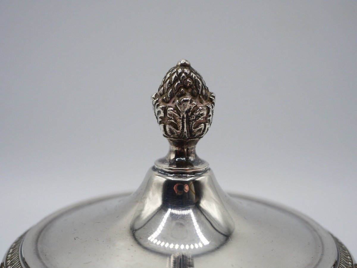 Sugar Bowl Or Piedouche Cup In Solid Silver-photo-4