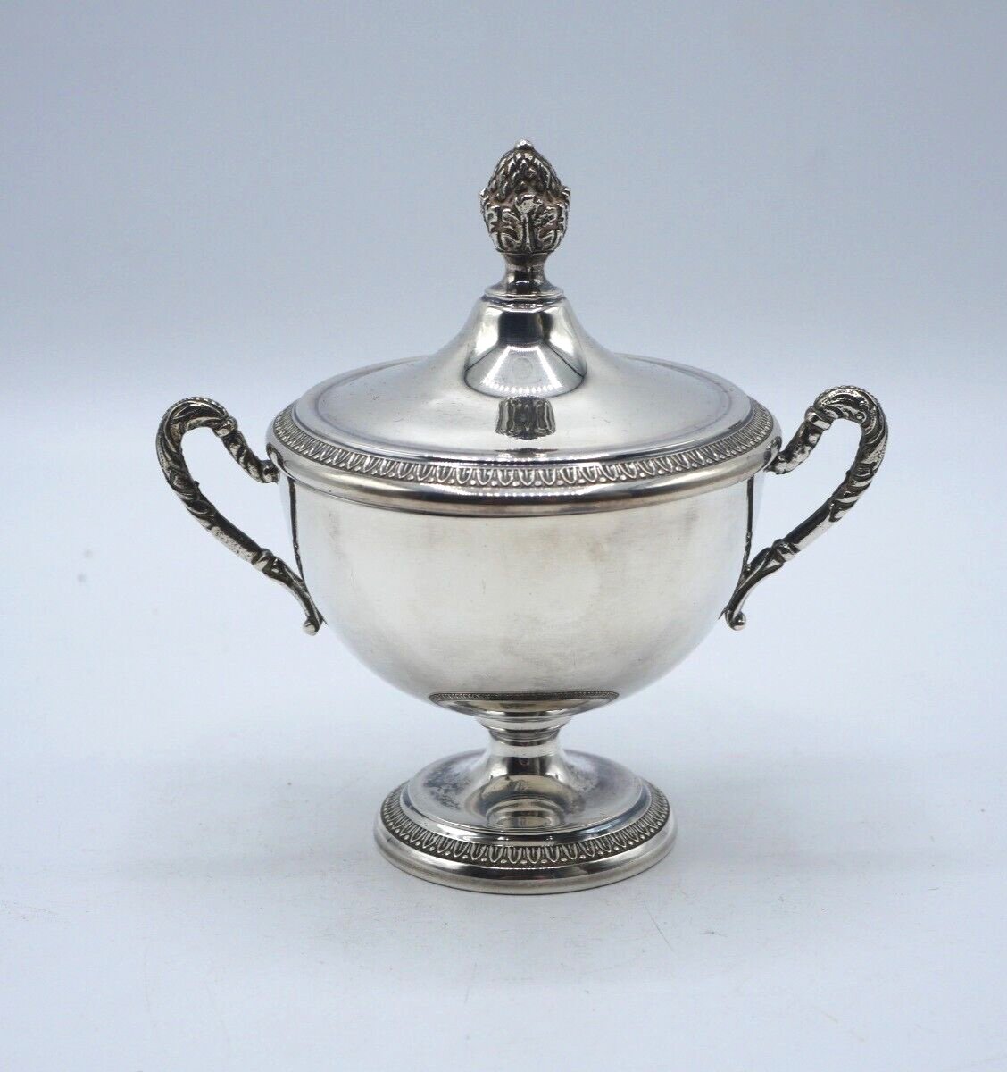 Sugar Bowl Or Piedouche Cup In Solid Silver