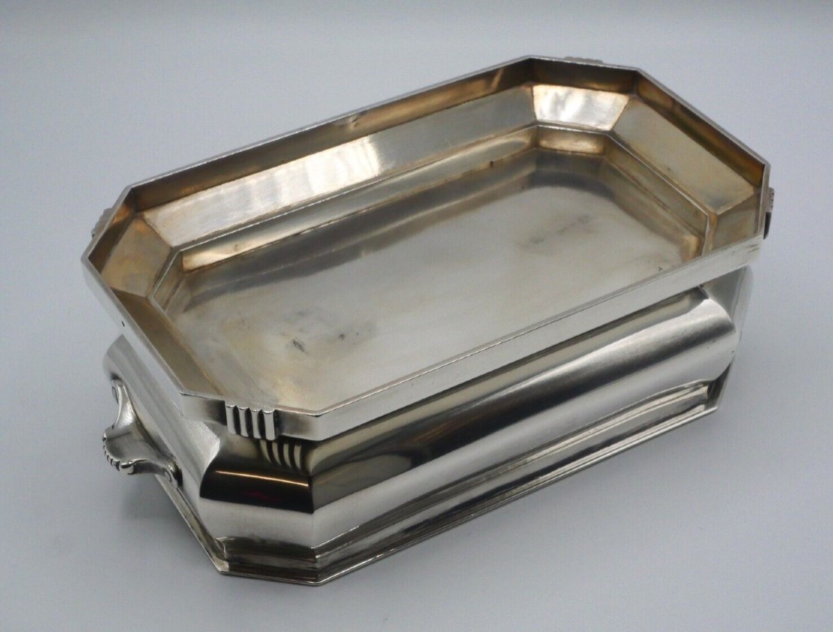 Art Deco Solid Silver Planter By Auguste Leroy (veuve Et Cie)-photo-4