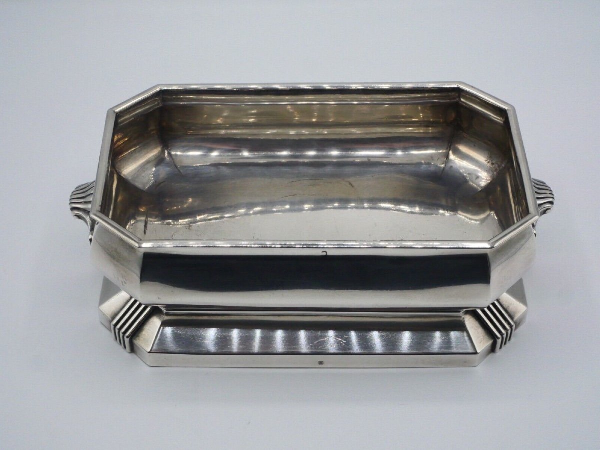 Art Deco Solid Silver Planter By Auguste Leroy (veuve Et Cie)-photo-5