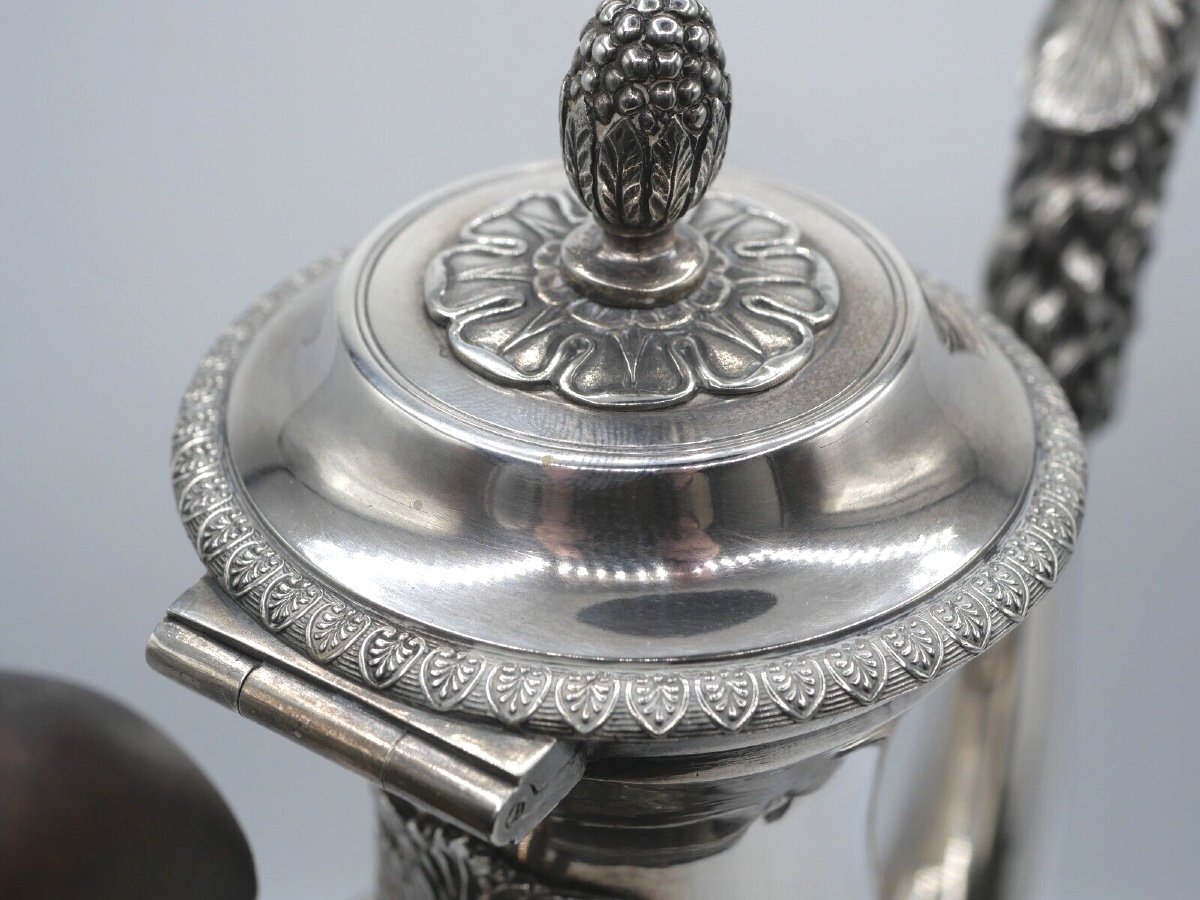 18th Century Solid Silver Tripod Jug Hallmark Of Year V-photo-6