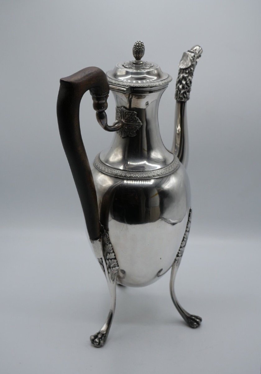 18th Century Solid Silver Tripod Jug Hallmark Of Year V-photo-8