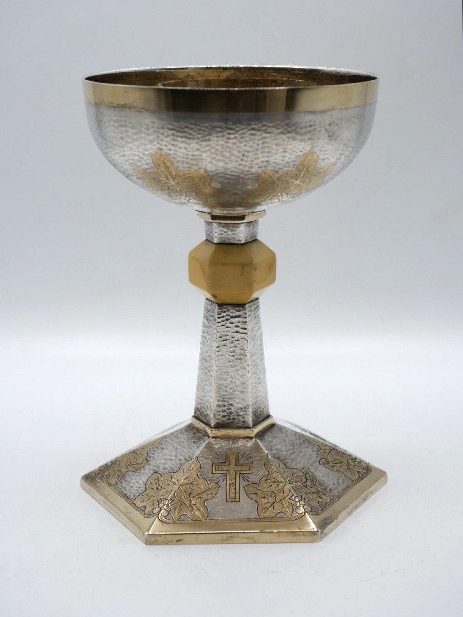 Chalice In Solid Silver And Vermeil By Favier