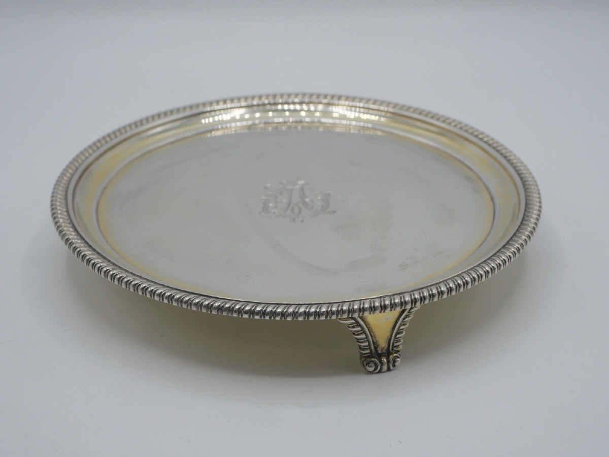 Tripod Tray In Solid Silver And Silver-gilt London 1798