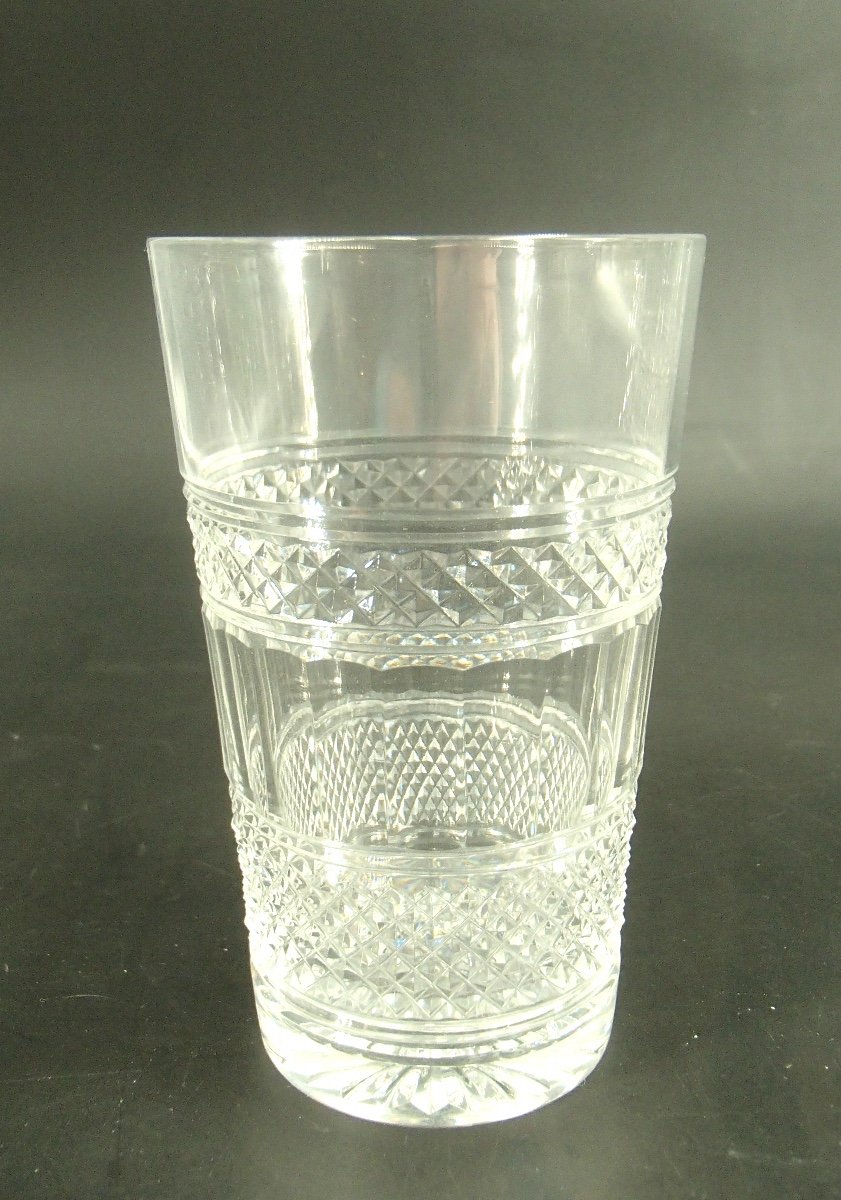 3 Baccarat American Shape Cut Crystal Glasses-photo-3