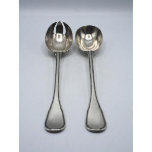 Puiforcat Sterling Silver Salad Servers