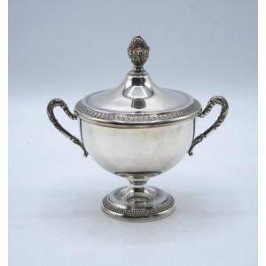 Sugar Bowl Or Piedouche Cup In Solid Silver