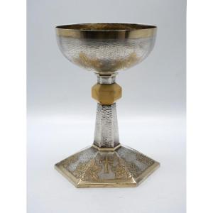 Chalice In Solid Silver And Vermeil By Favier