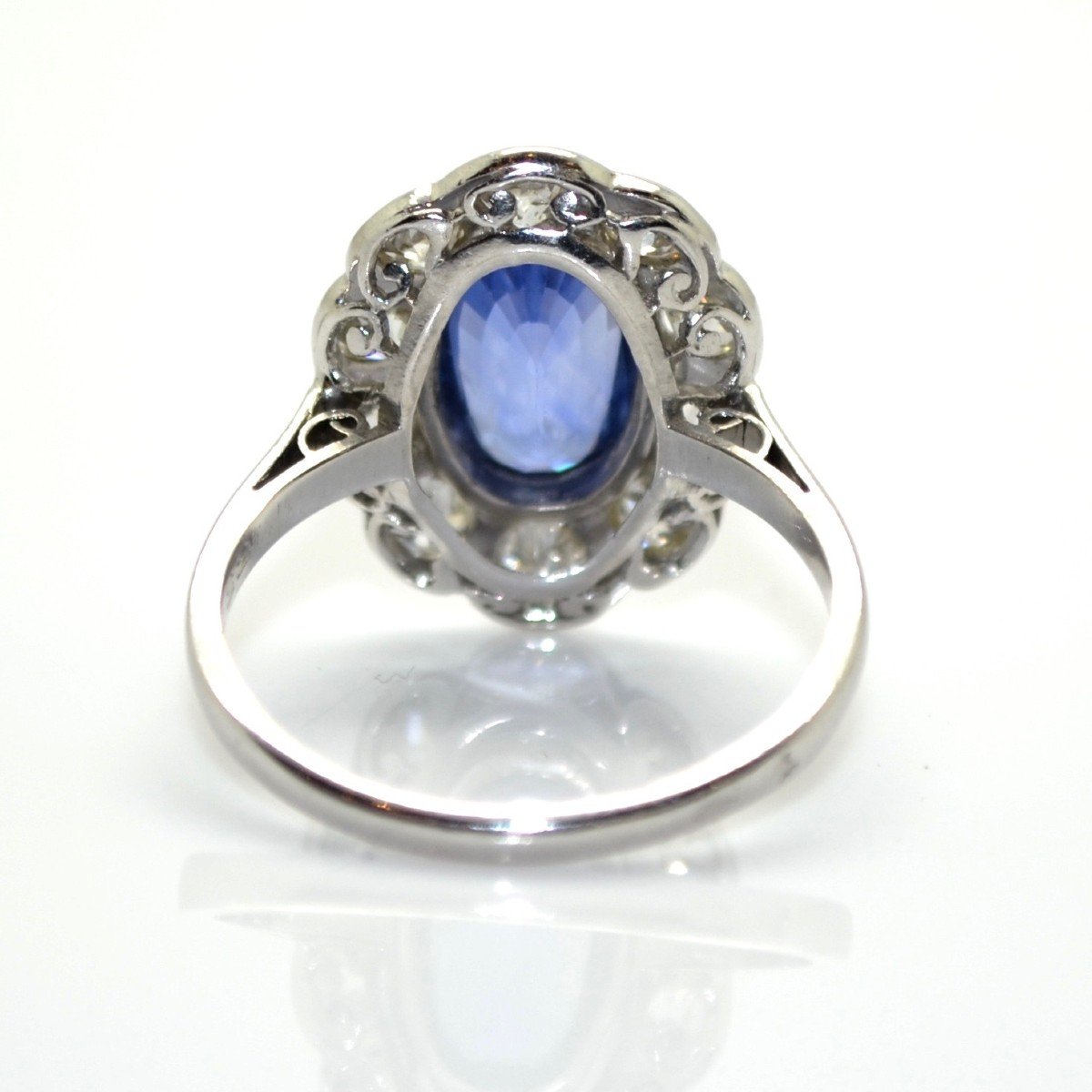 Art Deco Sapphire And Diamond Entourage Ring-photo-4