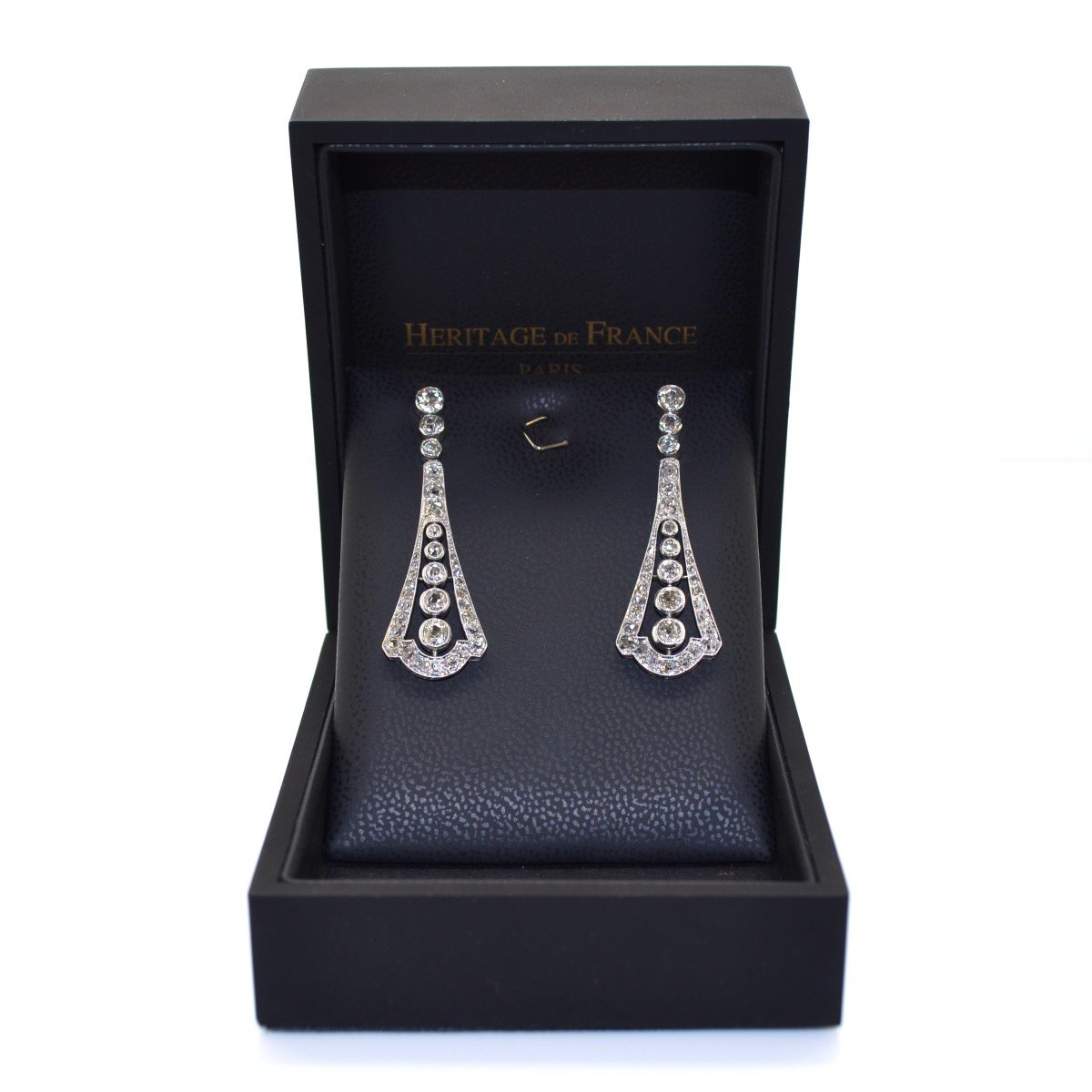 Boucles d'Oreilles Art Deco Diamants-photo-2