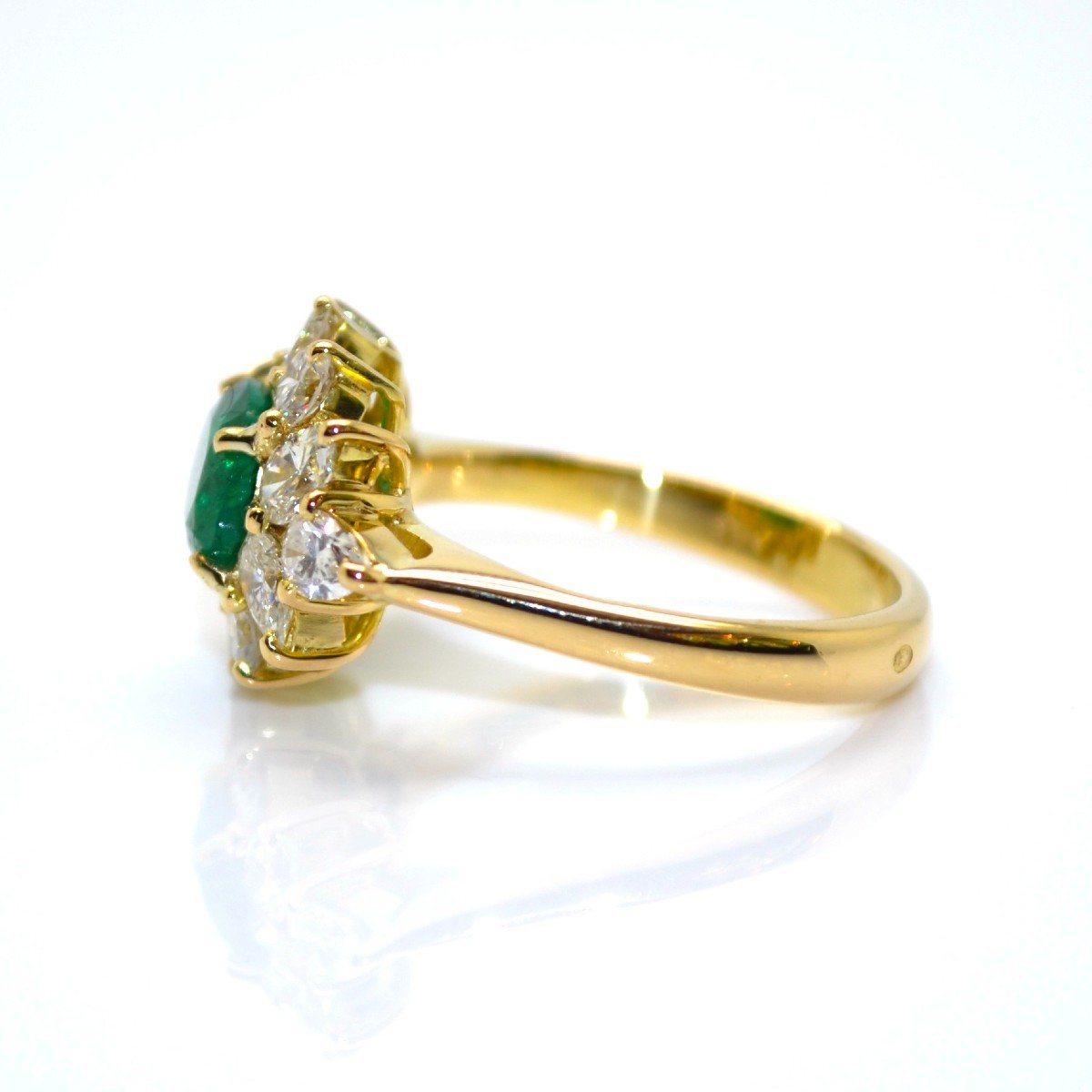 Emerald And Diamond Cluster Ring-photo-3