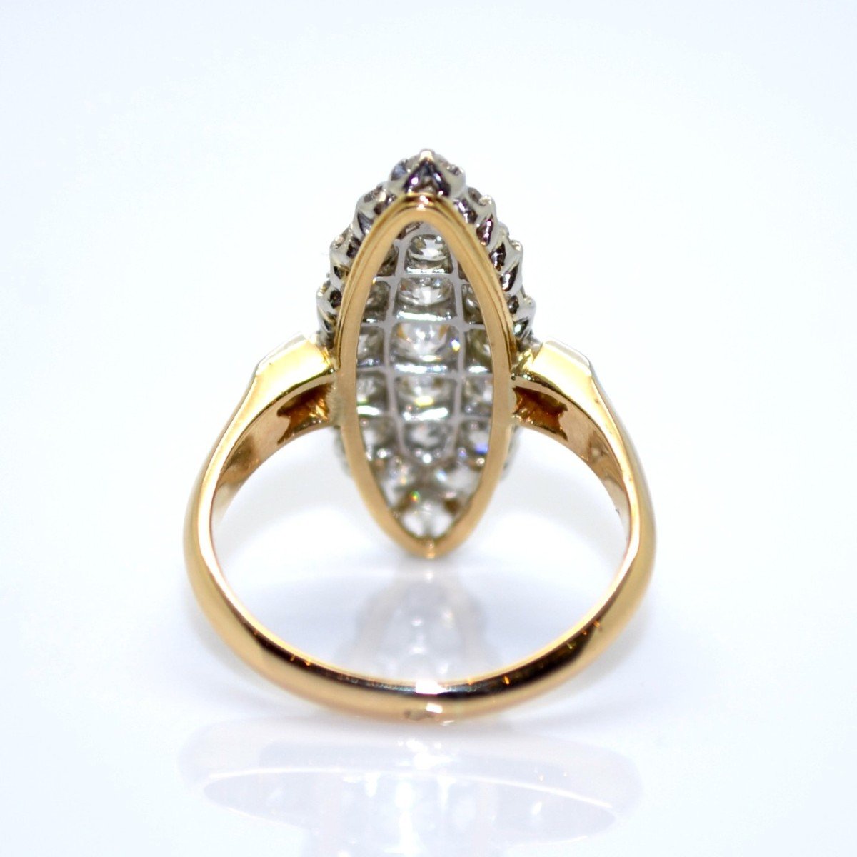 Bague Ancienne Marquise Diamants-photo-2