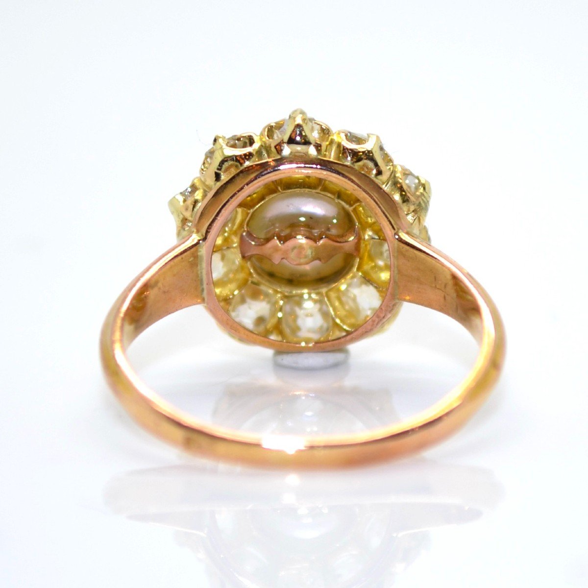 Daisy Diamond And Natural Pearl Ring-photo-4