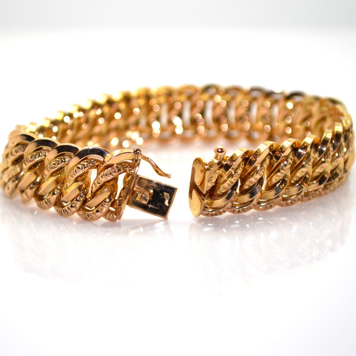 Bracelet Vintage Maille Américaine-photo-2