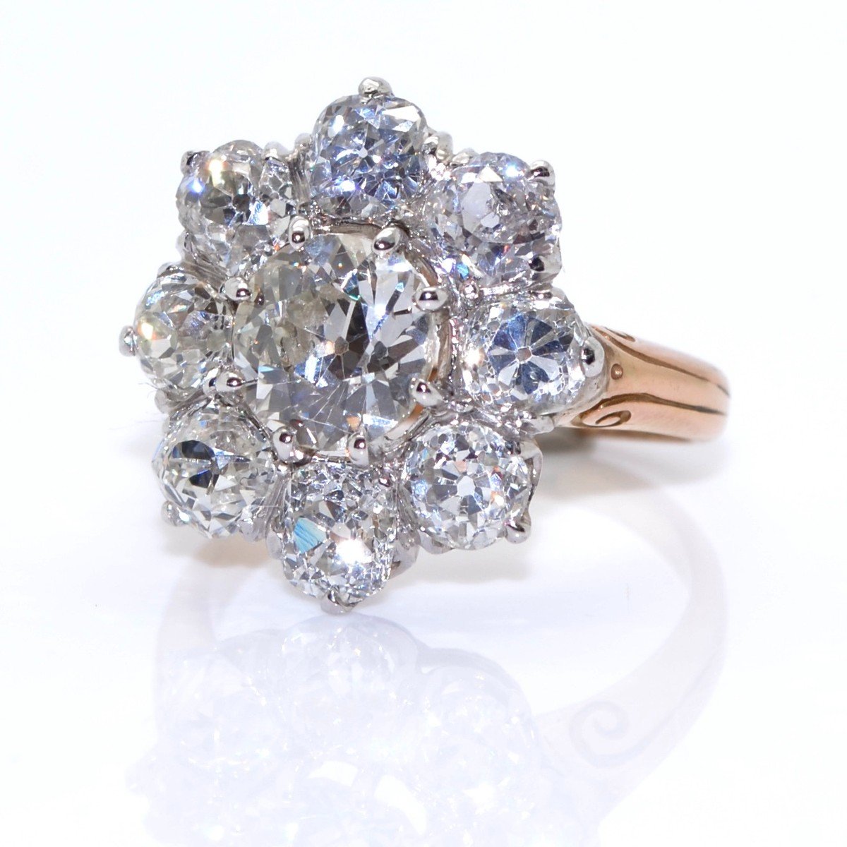 Pompadour Diamond Antique Ring-photo-2