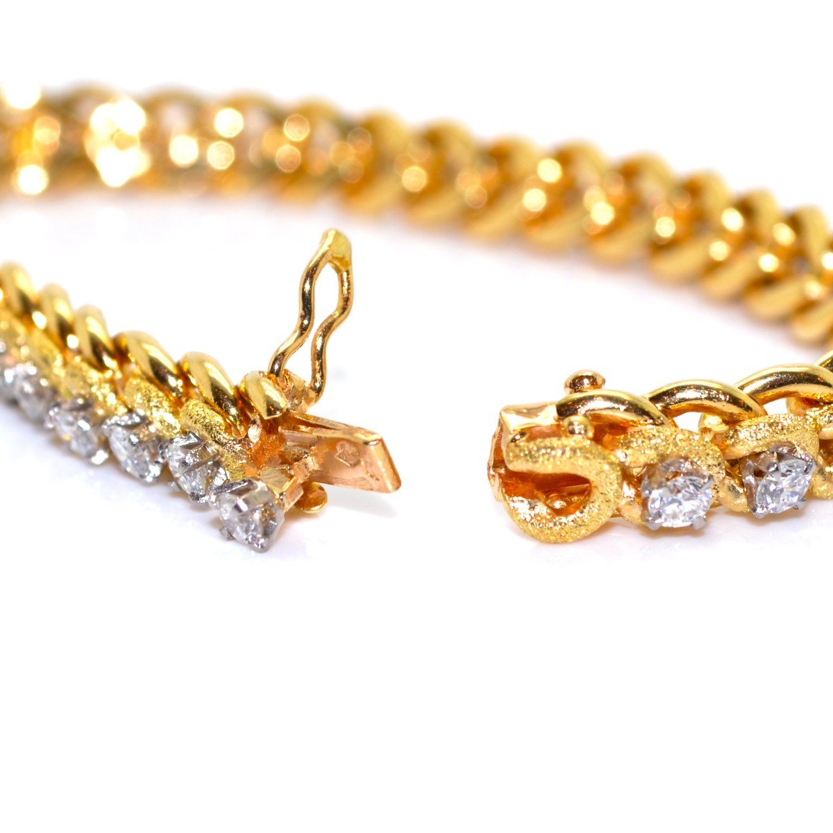 Vintage Gold And Diamond Bracelet-photo-4