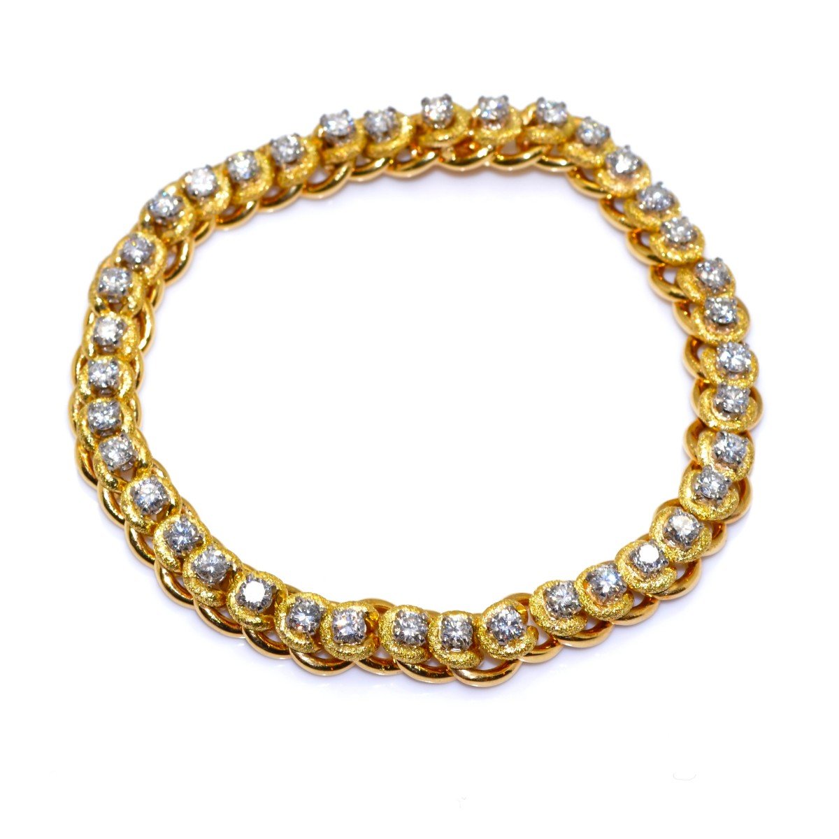 Vintage Gold And Diamond Bracelet