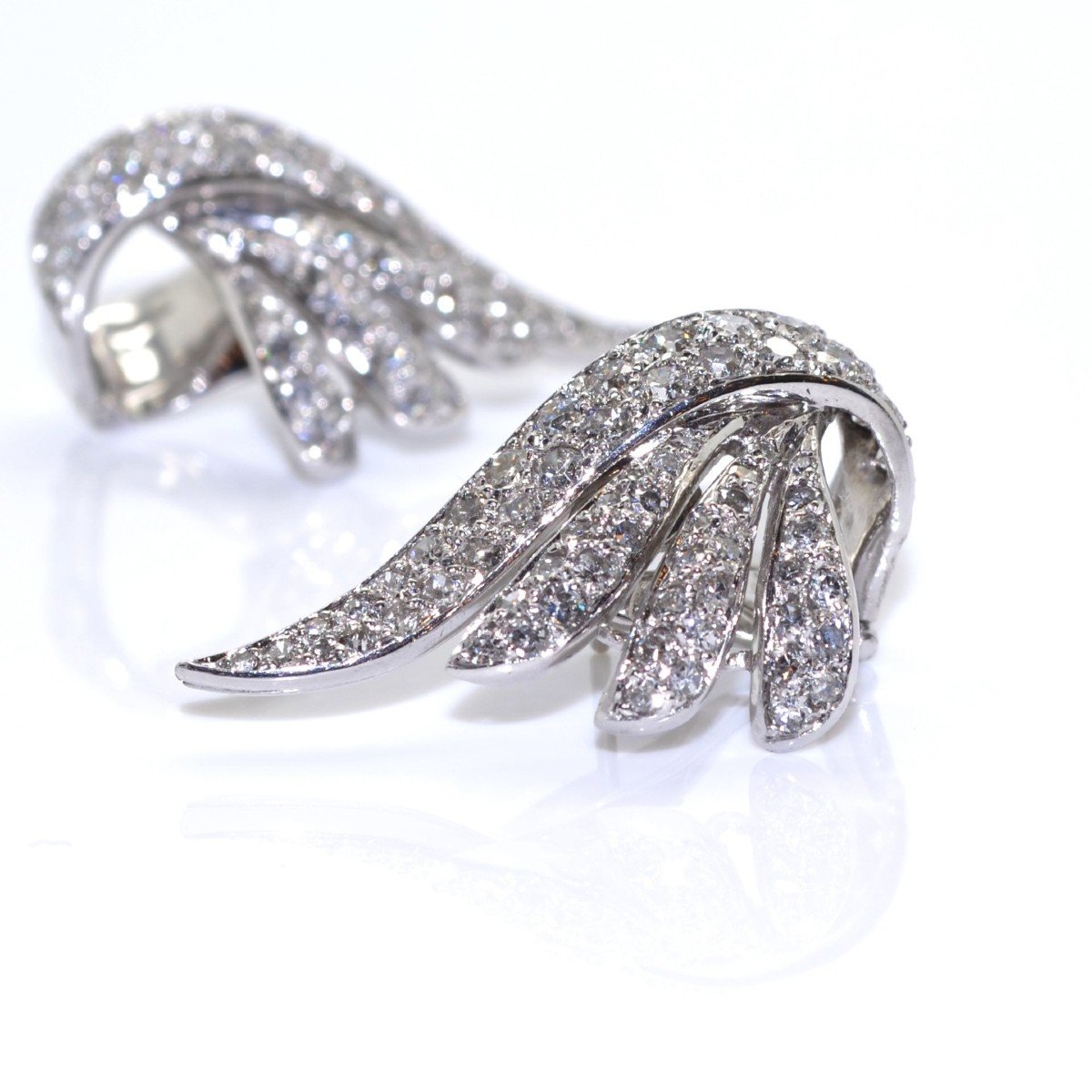 Art Deco Diamond Earrings-photo-2