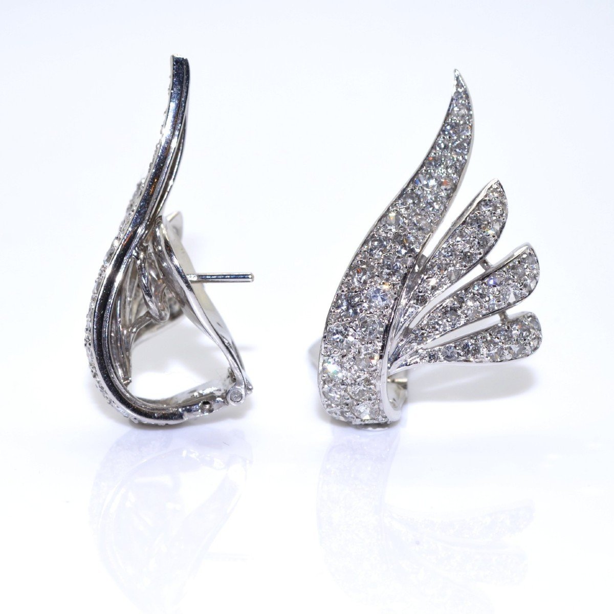 Boucles d'Oreilles Art Deco Diamants-photo-3