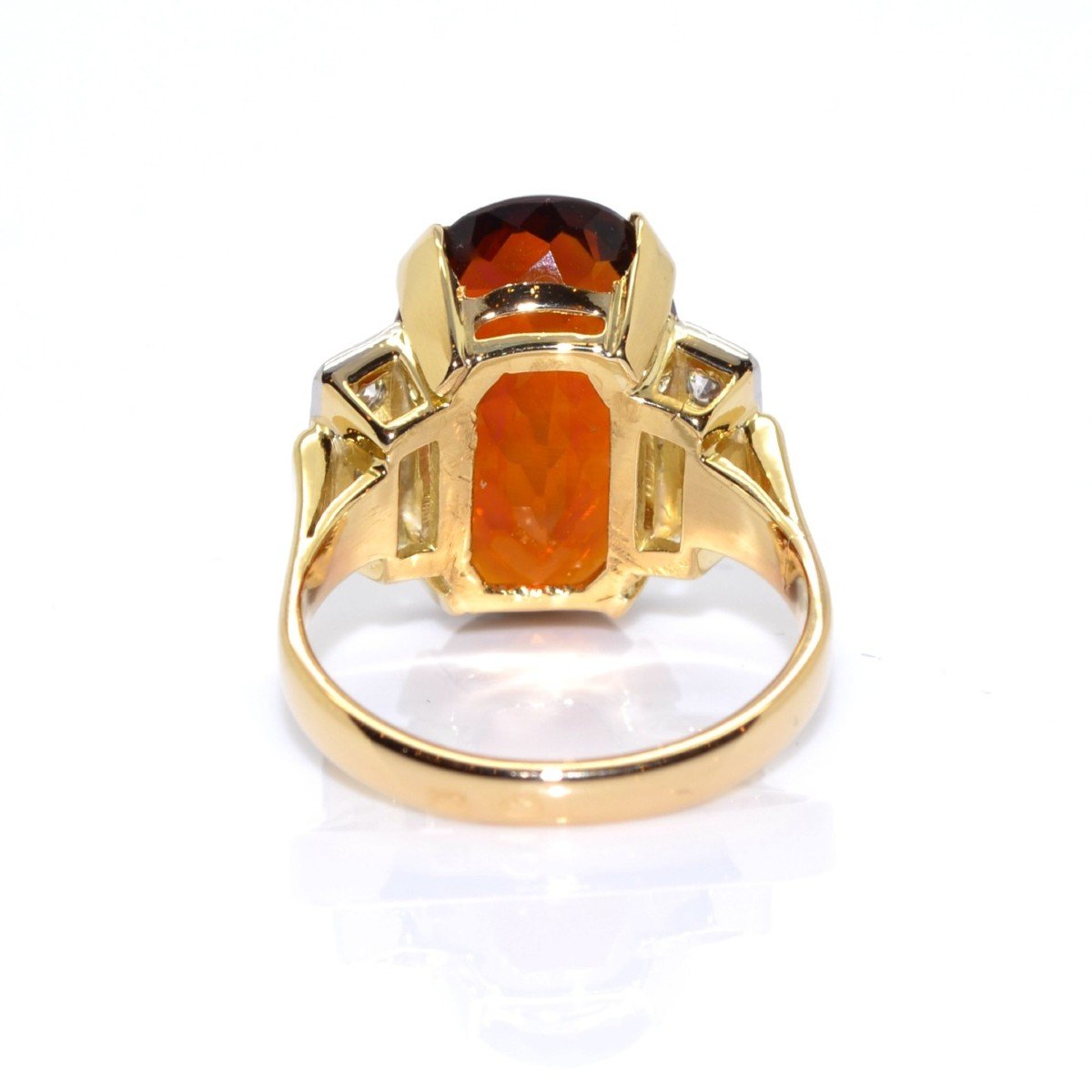 Bague Citrine Et Diamants-photo-2