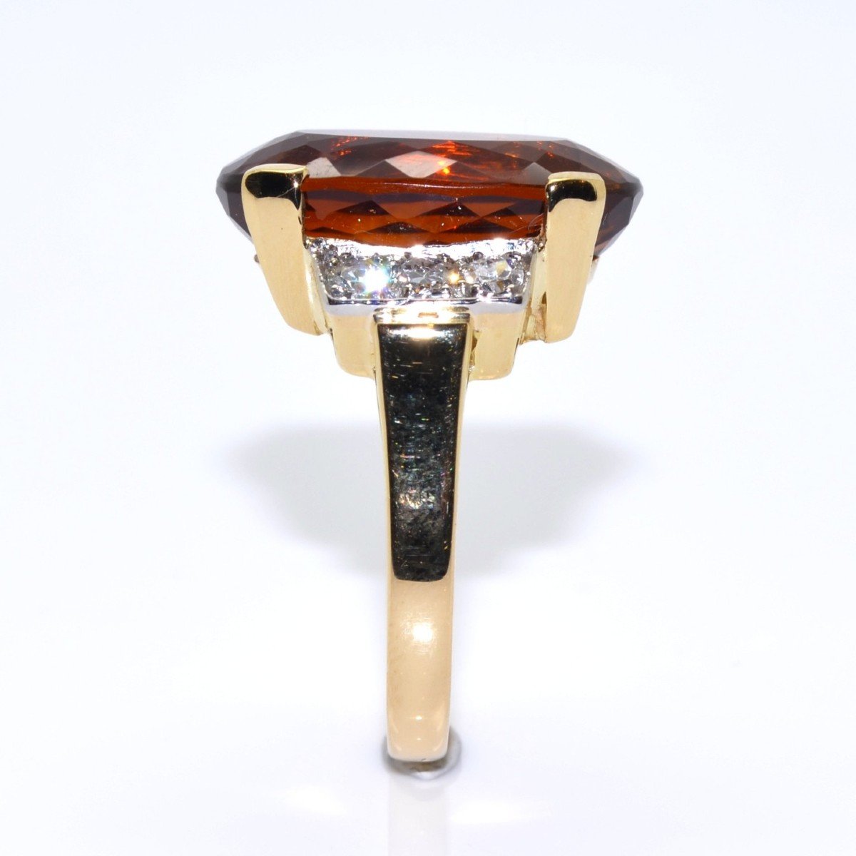 Bague Citrine Et Diamants-photo-2