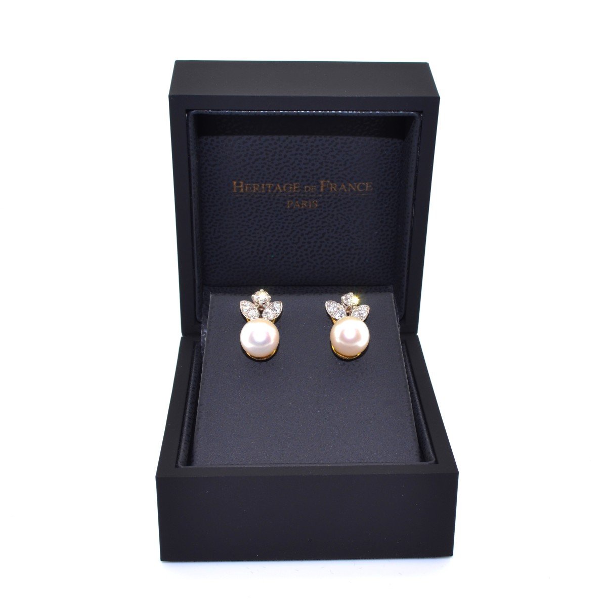 Pearl And Diamond Earrings-photo-1