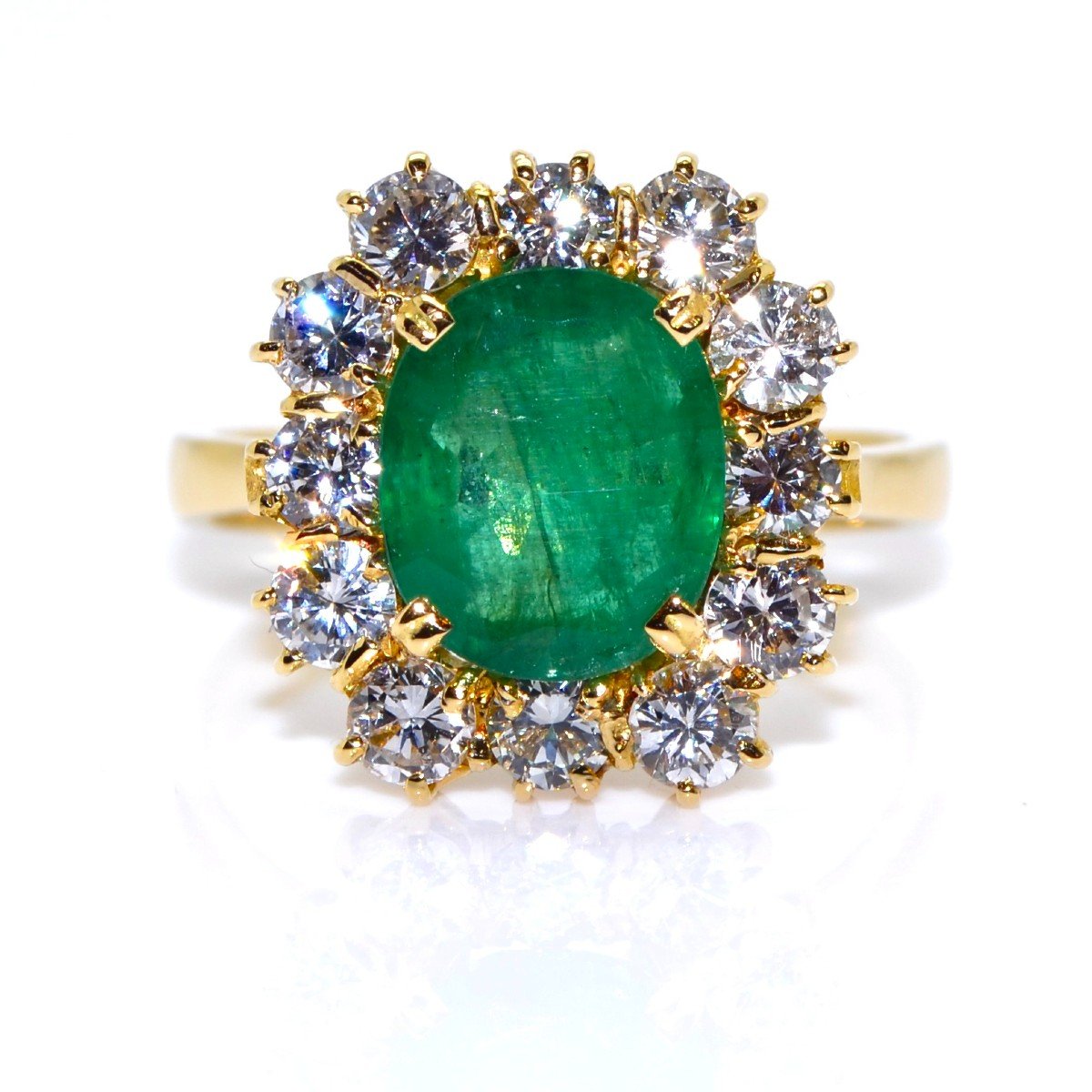 Emerald And Diamond Ring