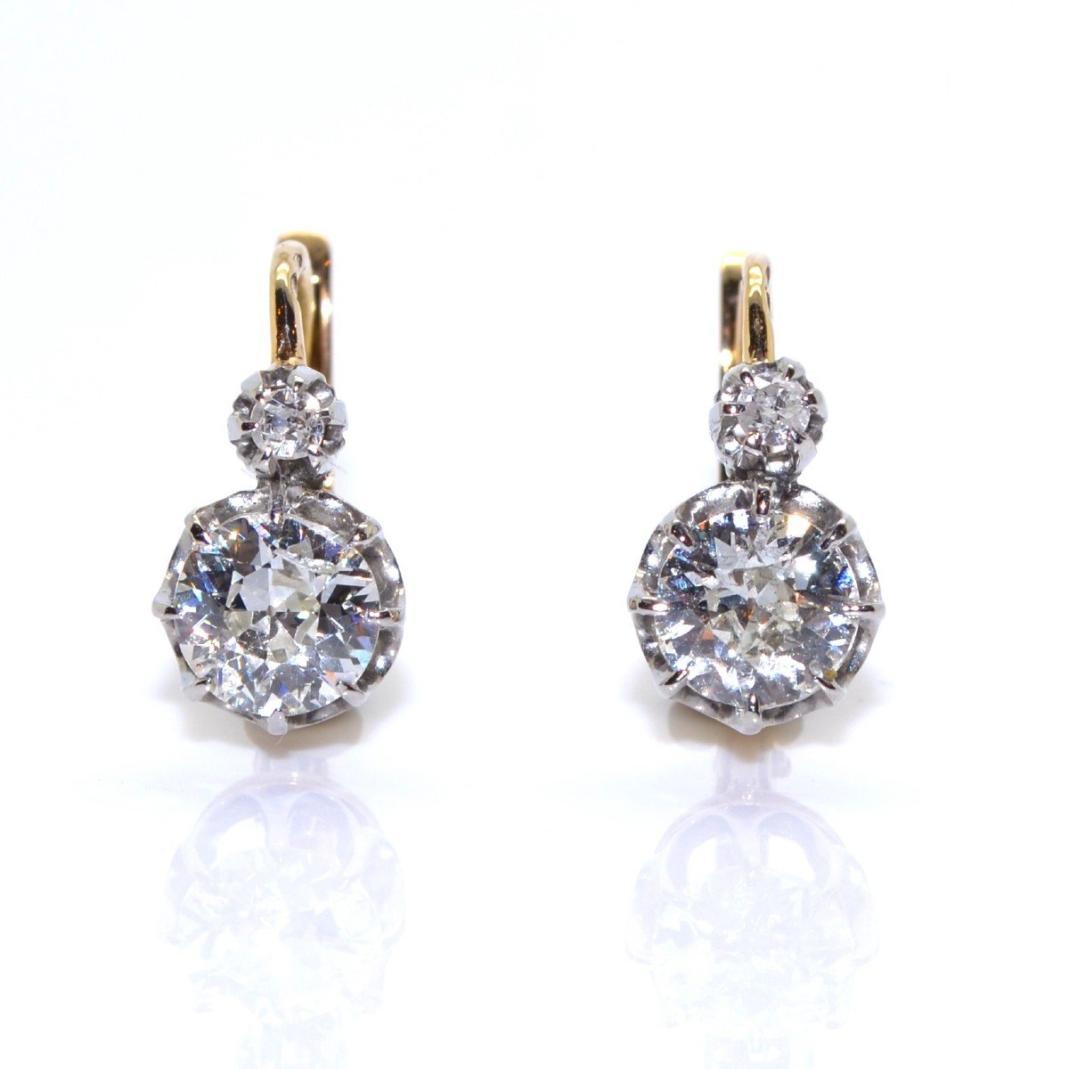 Boucles d'Oreilles Dormeuses Diamants