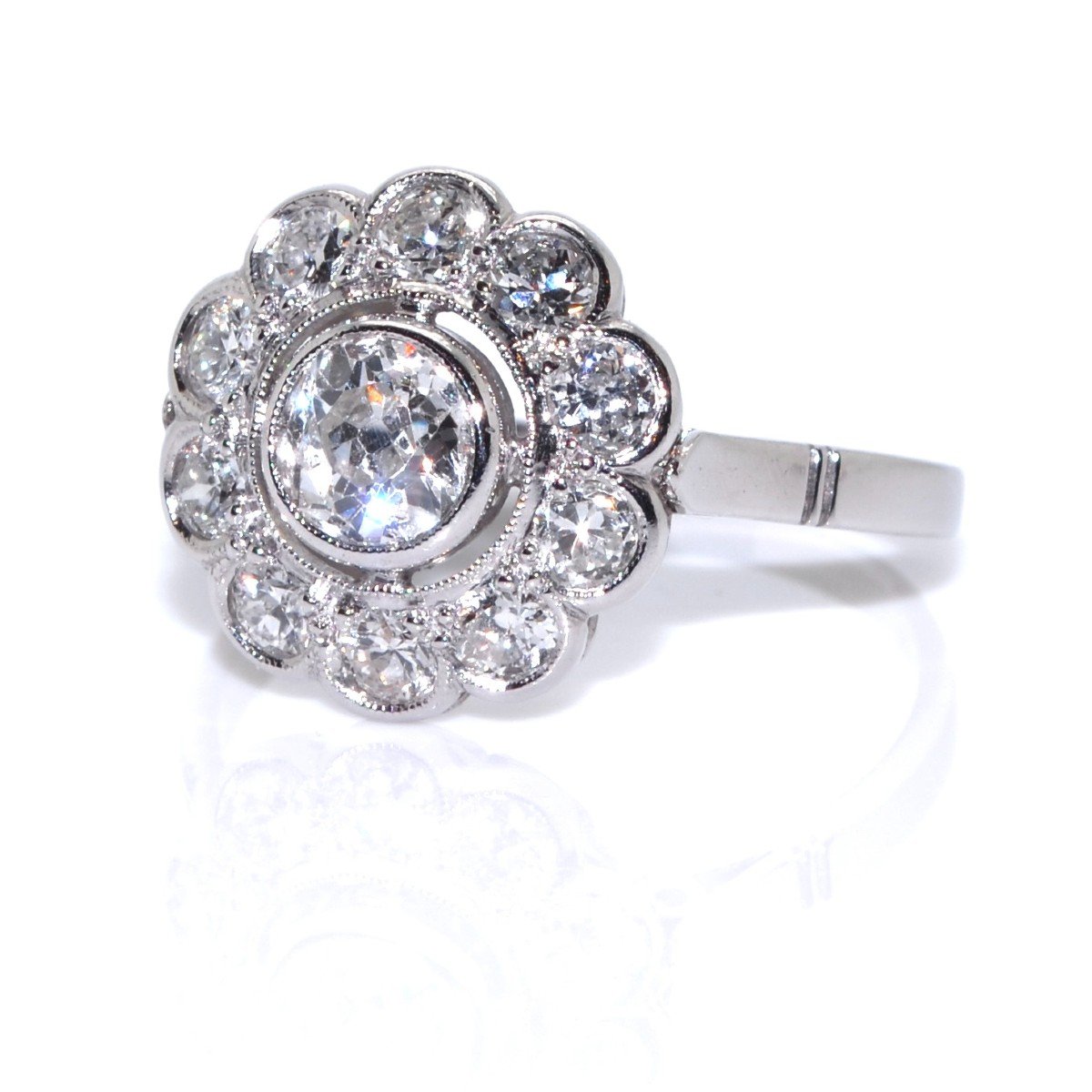 Art Deco Diamond Cluster Ring-photo-4