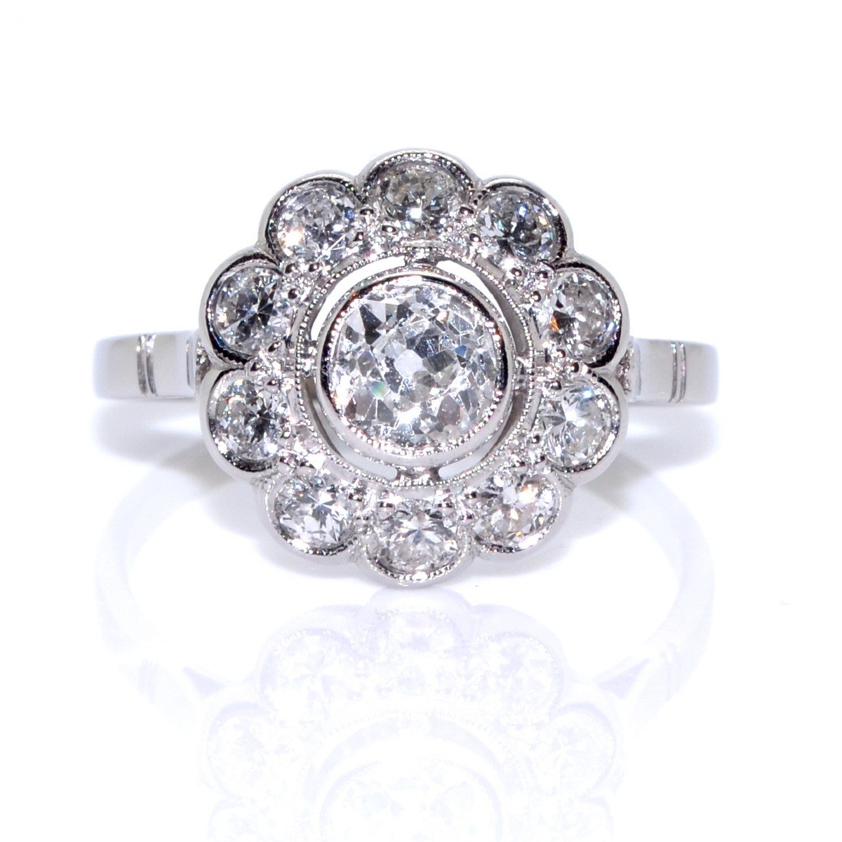 Art Deco Diamond Cluster Ring