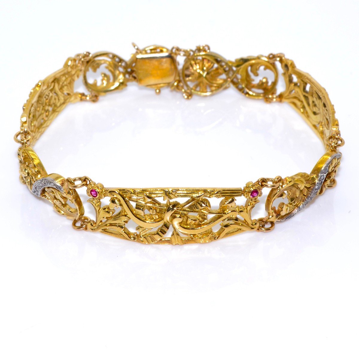 Antique Gold And Diamond Bracelet